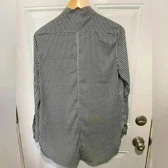 Philosophy striped button down vacation long sleeve top size  medium - Picture 4 of 6